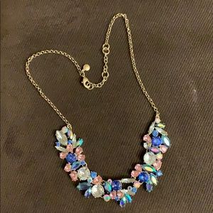 J crew colored gem statement necklace